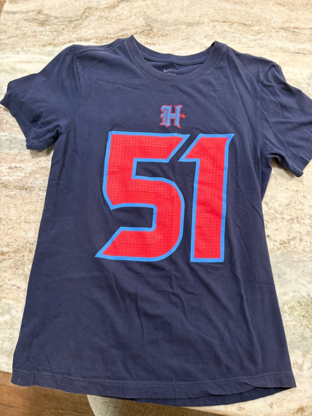Nike Navy Tee - Houston Texans '51' Graphic